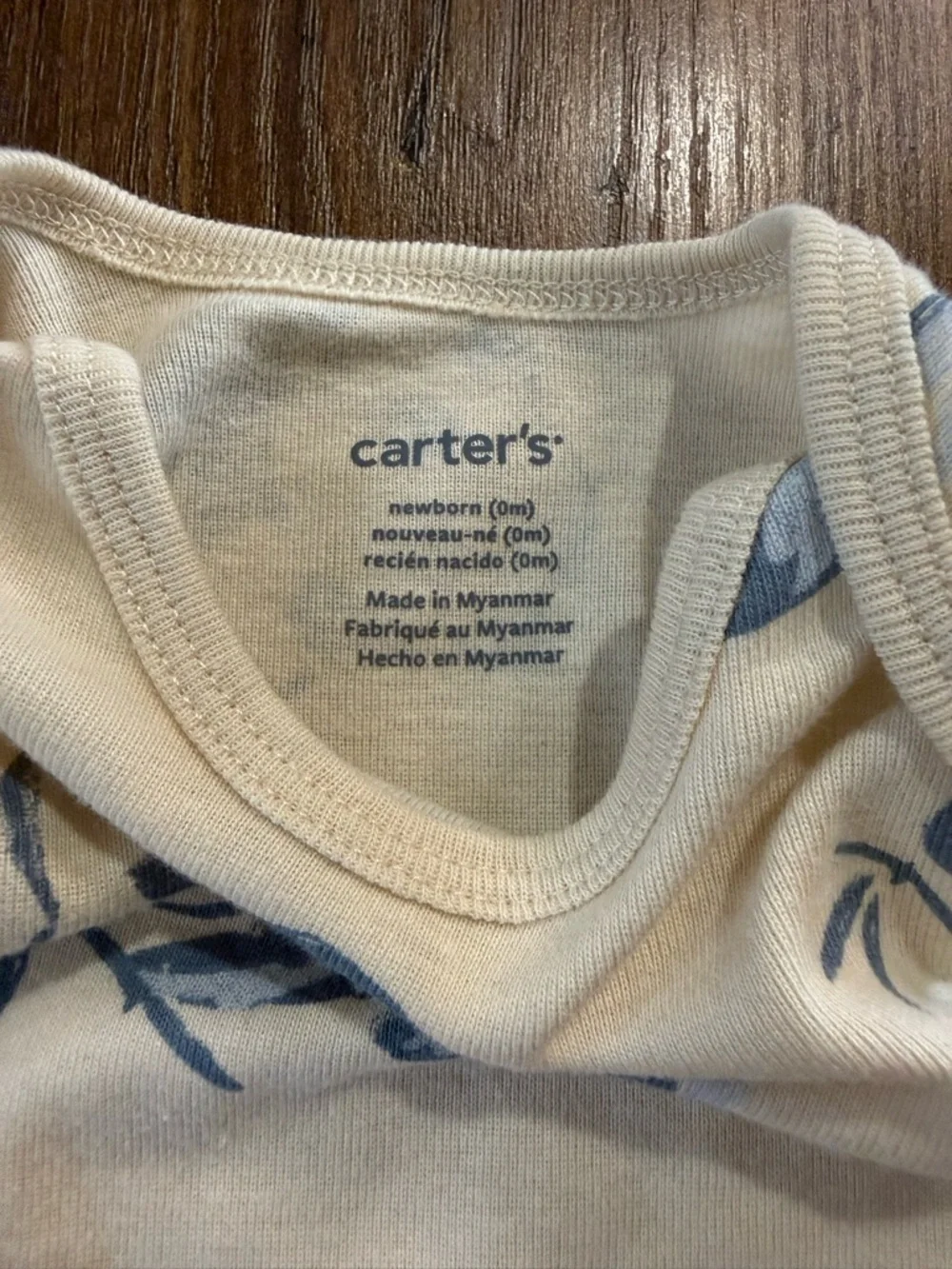Carter’s Newborn Baby Unisex Sleeper Gown Blue Panda Print